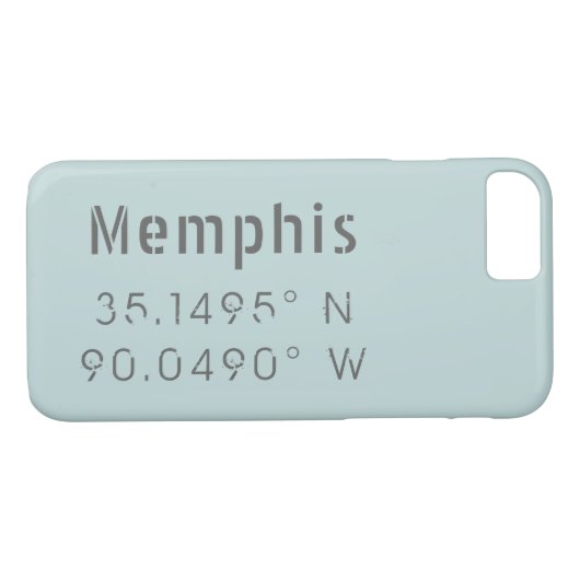 Memphis Latitude Lengtegraad Case-Mate iPhone Case (Achterkant (Horizontaal))