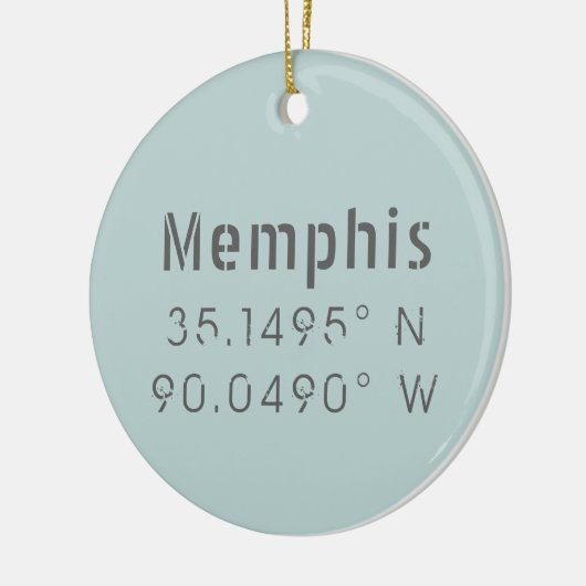 Memphis Lengtegraad Latitude Keramisch Ornament (Links)
