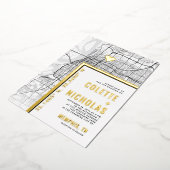 Memphis Love Locator | Stad thema bruiloft Folie Uitnodiging (Gedraaid)