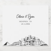 Memphis Mariage Étiquette de champagne personnalis (Étiquettes simples)