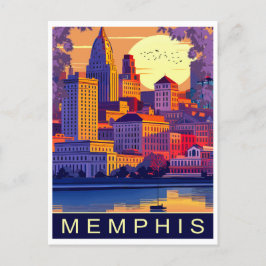 Memphis, Mississippi River, Reizen Briefkaart