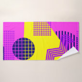 Memphis motif sans faille, formes géométriques dan (Serviette de bain)
