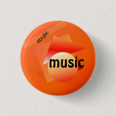 memphis ontwerpstijl. ronde button 3,2 cm (Voorkant)