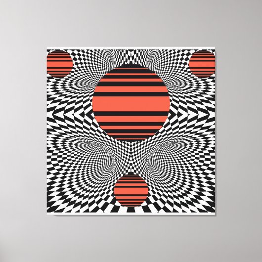 Memphis OpArt Canvas Afdruk (Voorkant)