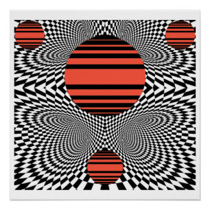 Memphis OpArt Perfect Poster