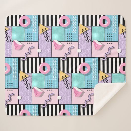 Memphis Party Sherpa Deken (Voorkant (horizontaal))