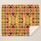 Memphis Pastel Driehoek Abstract Patroon. Sherpa Deken (Voorkant (horizontaal))