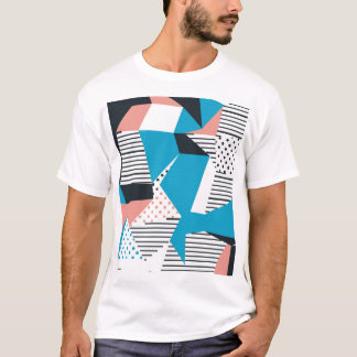 Memphis Pattern: Minimalistische Abstracte Trend T-shirt