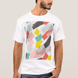 Memphis-penseelstreken: patroon. t-shirt