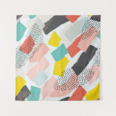 Memphis-penseelstreken: patroon. wandkleed (Voorkant)