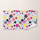 Memphis polka dots bad handdoek (Handdoek)