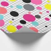 Memphis polka dots cadeaupapier (Hoek)