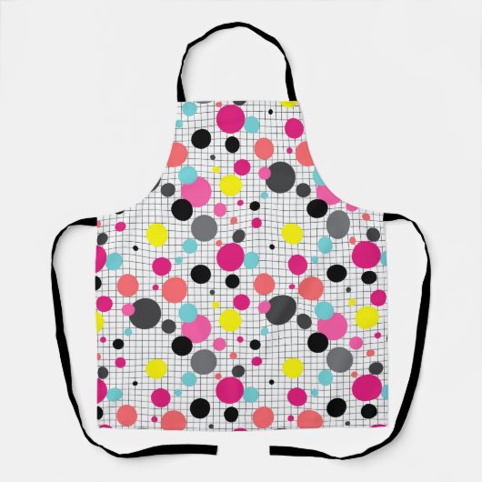 Memphis polka dots schort (Voorkant)