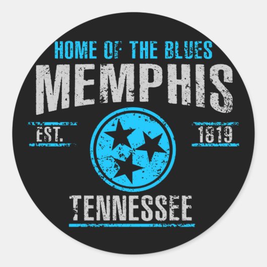 Memphis Ronde Sticker (Voorkant)