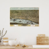 Memphis (Ruger) - 1870 BigMapBlog.com Poster (Keuken)