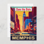 Memphis Save the Date, Briefkaart (Voorkant / Achterkant)