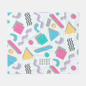 Memphis Shapes Fleece Deken (Voorkant (Horizontaal))