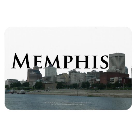 Memphis Skyline avec Memphis dans le Sky Magnet (Horizontal)