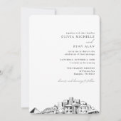 Memphis Skyline Destination Mariage Invitation (Devant)