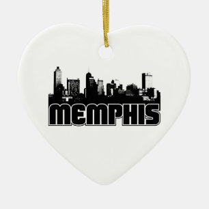 Memphis Skyline Keramisch Ornament