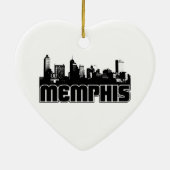 Memphis Skyline Keramisch Ornament (Achterkant)
