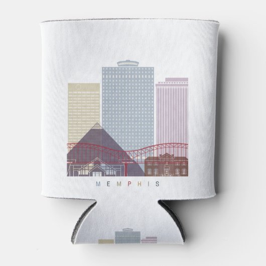 Memphis skyline poster blikjeskoeler (Voorkant)