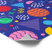 Memphis stijl patroon poster (Hoek)