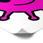 Memphis Style Retro Virus Pattern Neon Poster (Hoek)