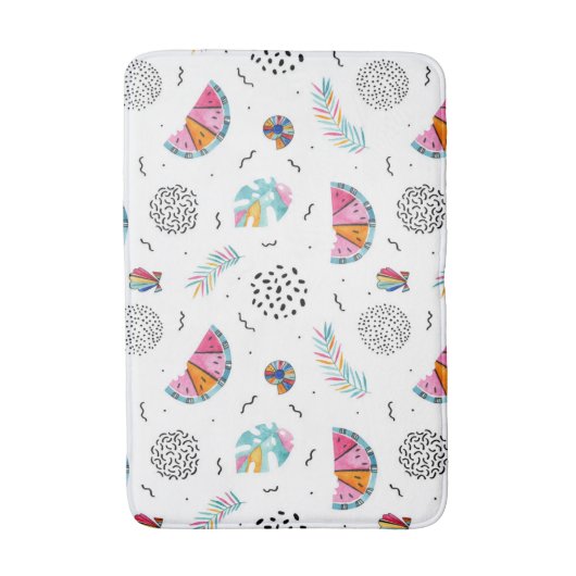 Memphis Style Tropical Summer Pattern Badmat (Voorkant Verticaal)