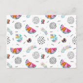 Memphis Style Tropical Summer Pattern Briefkaart (Voorkant)