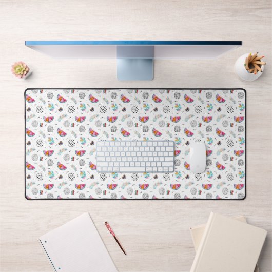 Memphis Style Tropical Summer Pattern Bureaumat (Kantoor 1)