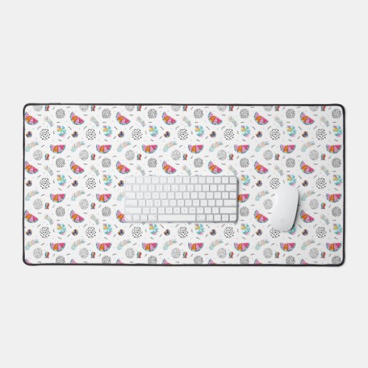 Memphis Style Tropical Summer Pattern Bureaumat (Keyboard & Muis)