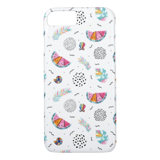 Memphis Style Tropical Summer Pattern Case-Mate iPhone Case (Achterkant)