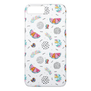 Memphis Style Tropical Summer Pattern iPhone 8 Plus / 7 Plus Hoesje