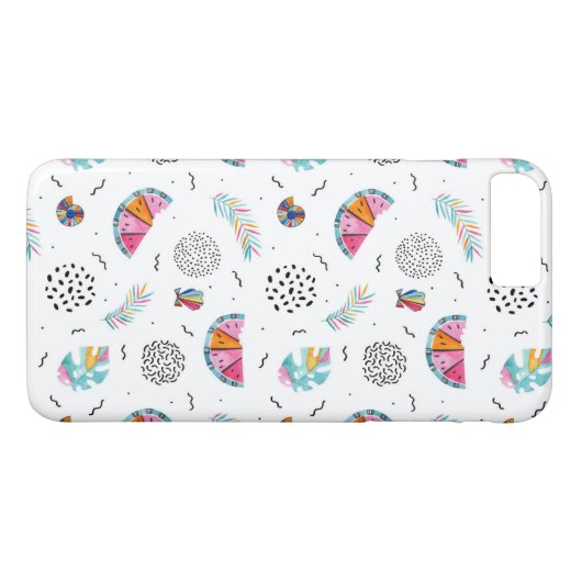 Memphis Style Tropical Summer Pattern Case-Mate iPhone Case (Achterkant (Horizontaal))