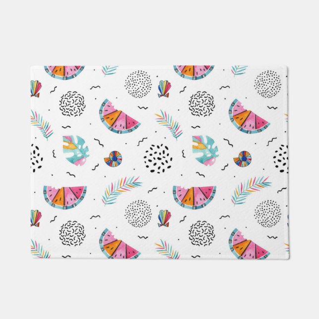 Memphis Style Tropical Summer Pattern Deurmat (Voorkant)