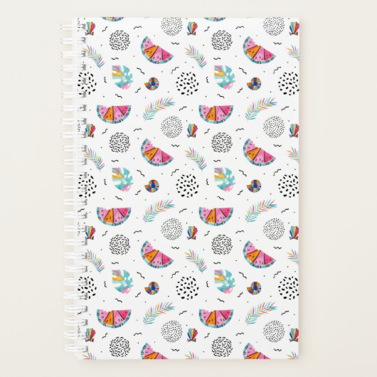 Memphis Style Tropical Summer Pattern Planner (Voorkant)