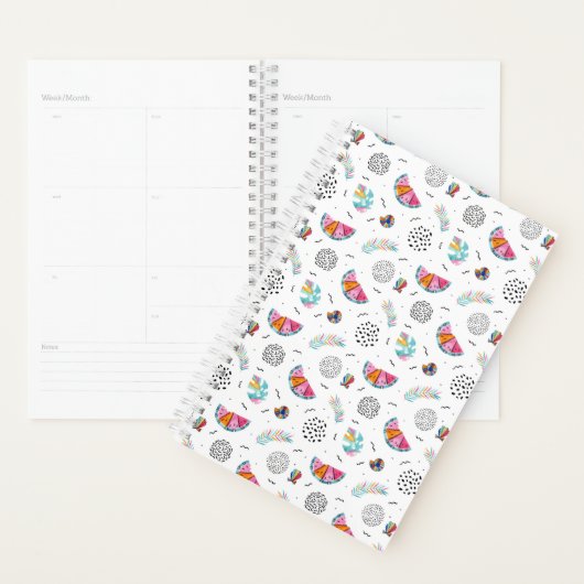 Memphis Style Tropical Summer Pattern Planner (Display)