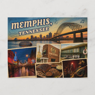 Memphis Tennessee ansichtkaart Feestdagenkaart