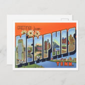 Memphis, Tennessee  Big Letters Briefkaart (Voorkant / Achterkant)