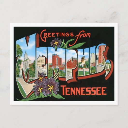 Memphis, Tennessee  Big Letters Briefkaart (Voorkant)