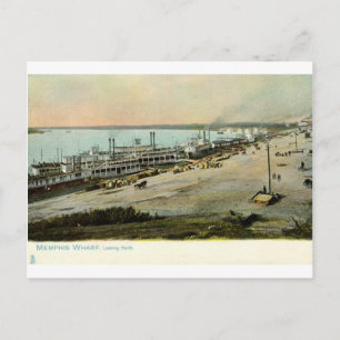 Memphis Tennessee, Boats at a Wharf 1906  Briefkaart