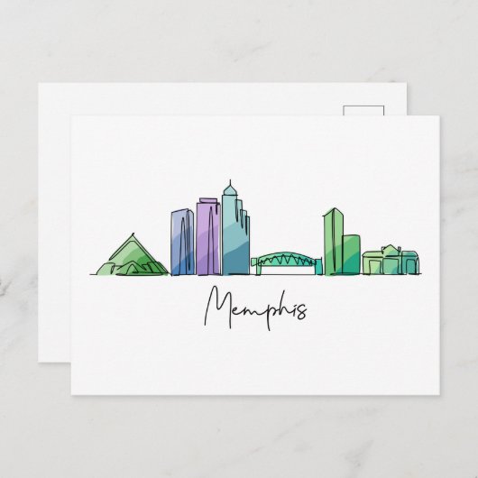 Memphis TENNESSEE Briefkaart (Voorkant / Achterkant)