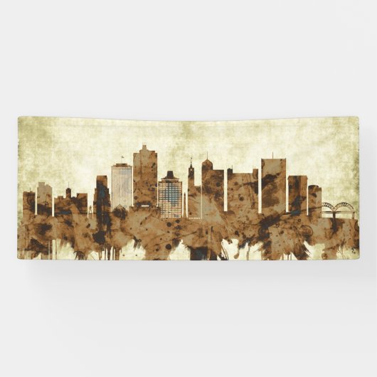 Memphis Tennessee Cityscape Spandoek (Horizontaal)