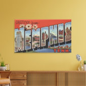 Memphis, Tennessee - Grote Letter-scènes 2 Canvas Afdruk (Insitu (Woonkamer))