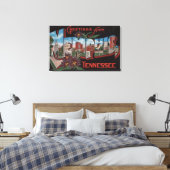Memphis, Tennessee - Grote letterscènes 3 Canvas Afdruk (Insitu (Slaapkamer))