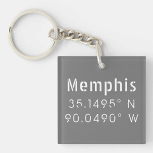 Memphis Tennessee Latitude Sleutelhanger
