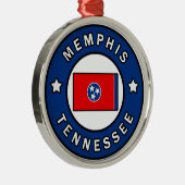 Memphis Tennessee Metalen Ornament (Rechts)
