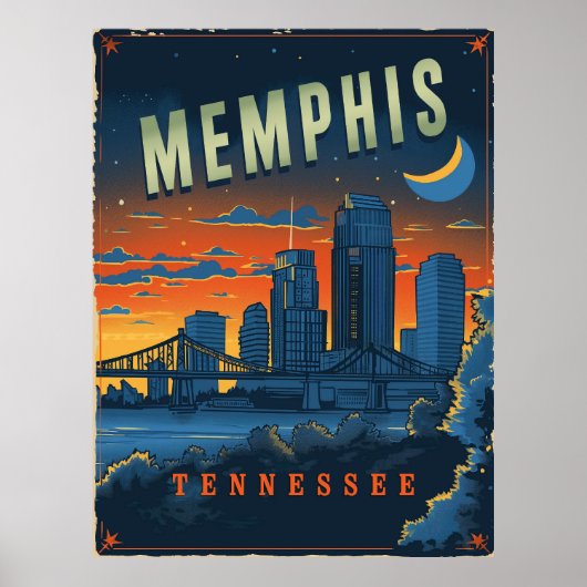  Memphis, Tennessee Poster (Voorkant)