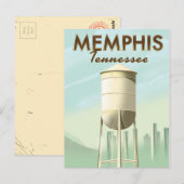 Memphis Tennessee poster van vintage Briefkaart (Voorkant / Achterkant)